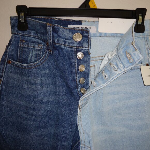 NWT. SIZE 1/25. Blue Savvy straight high-rise denim jeans. - Picture 4 of 14